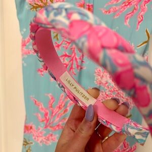 Lilly Pulitzer Pink and Blue Patterned Headband